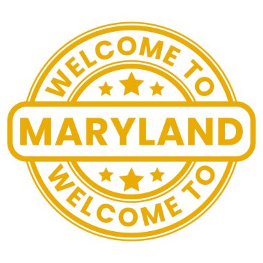 Maryland İşaretine Hoş Geldiniz, Damga, Yıldız vektör çizimi etiketi