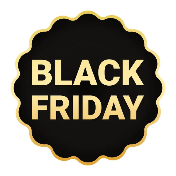 Kara Cuma damga etiketi vektör illüstrasyonu