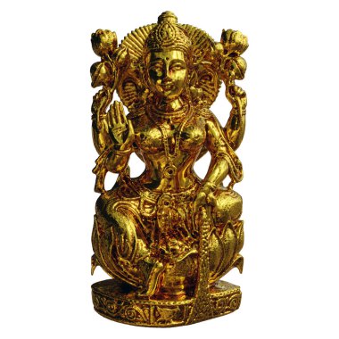 Altın veya Brass Lakshmi 3d Şeffaf raster çizimi