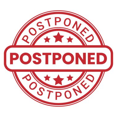 Yıldızlar vektör resimli kırmızı ertelenmiş izole pul etiketi