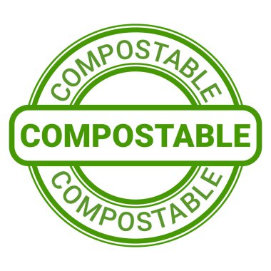 Yeşil Gübrelenebilir izole pul vektör çizimi