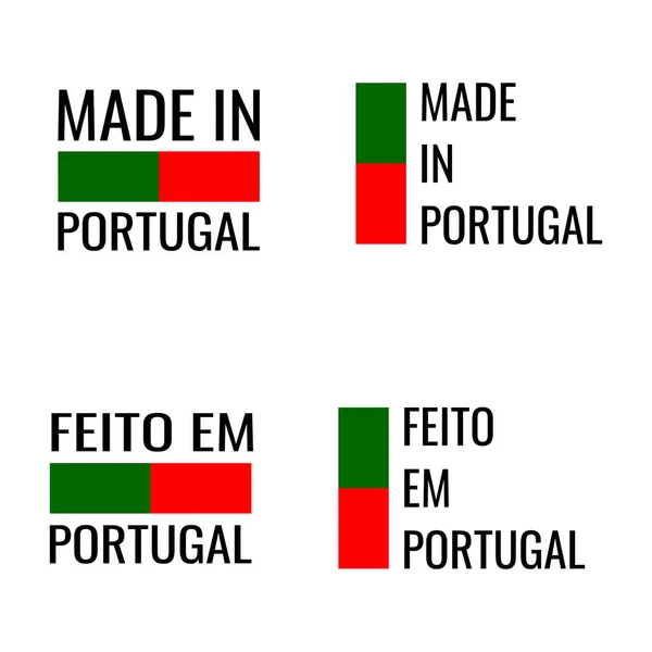 Bayrak rengi vektör setiyle Portekiz logosunda üretildi