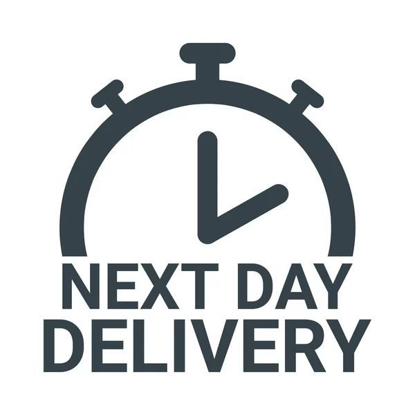 Sonraki Gün Taşıma etiketi Saat simgesi vektör illüstrasyonlu