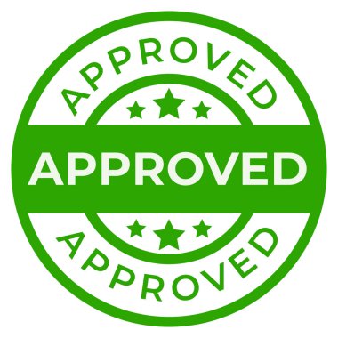 Yeşil, Stars vektör illüstrasyonlu izole edilmiş yuvarlak damga etiketi