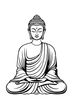 Buda vektör şablonu meditasyonu