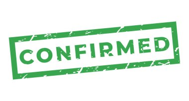 Yeşil Doğrulanmış izole pul, etiket, grunge vektör illüstrasyonuyla imzala