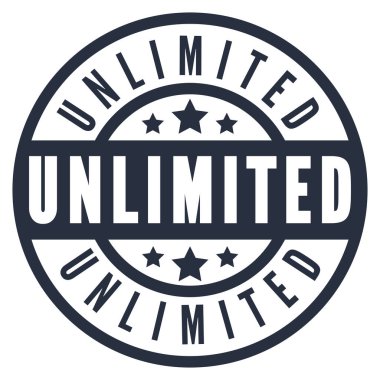 Koyu Gri Sınırsız izole edilmiş mühür, çıkartma, Stars vektör illüstrasyonuyla imzala