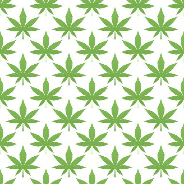 Yeşil Kenevir Beyaz Arkaplan vektör illüstrasyonunda Kusursuz Kalıp Bırakıyor