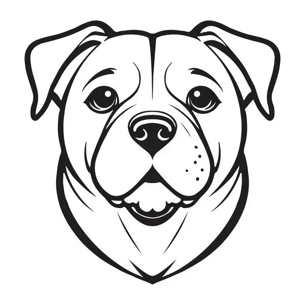 Taslak Köpek Başı izole edilmiş vektör şablonu simgesi