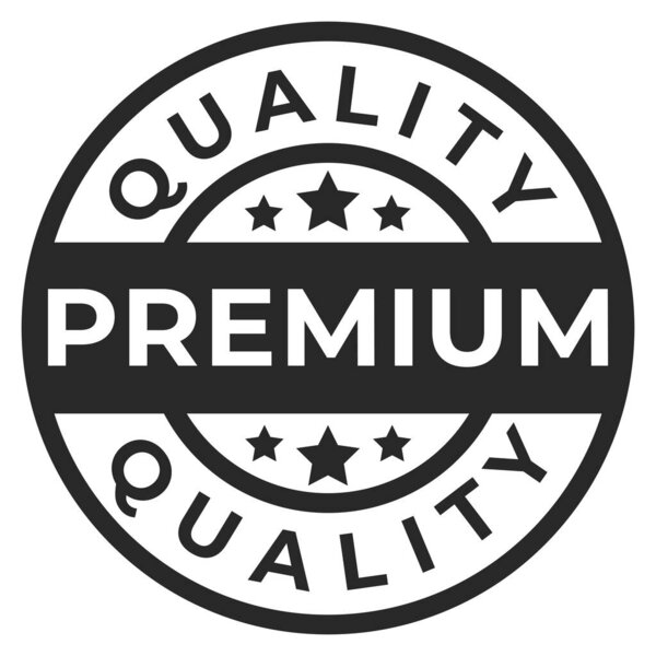 Темно-серый Премиум Качество изолированная круглая марка, наклейка, знак с векторной иллюстрацией Stars