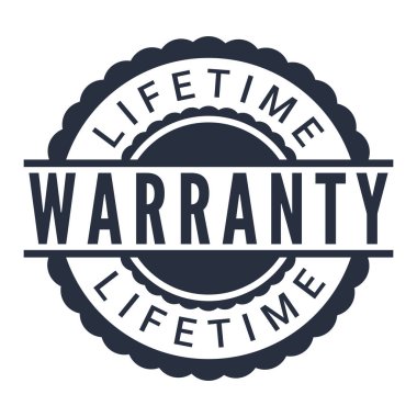 Koyu Gri Yaşam Boyu Garanti Kauçuk damga, etiket, imza vektör illüstrasyonu