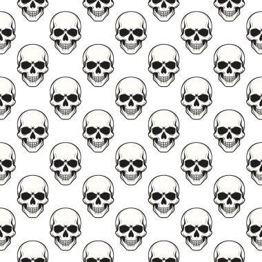 Kafatası Kusursuz Desen vektör çizimi