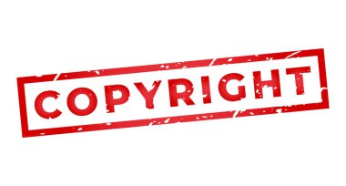 Kırmızı Telif hakkı izole edilmiş pul, etiket, grunge doku vektör çizimi içeren başlık