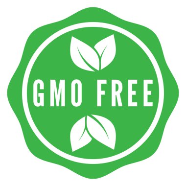 Yeşil GDO Ücretsiz izole kauçuk damga, çıkartma, Yaprak vektör illüstrasyonuyla imzala