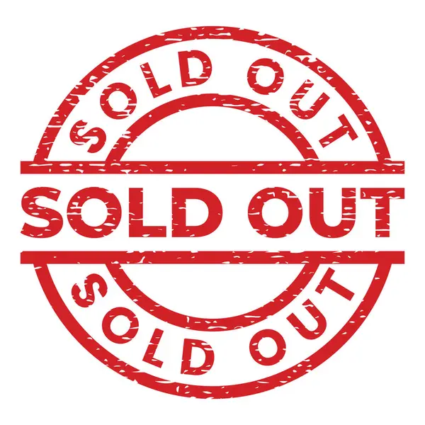 Biletler tükendi izole pul, etiket, grunge vektör illüstrasyonuyla imzala