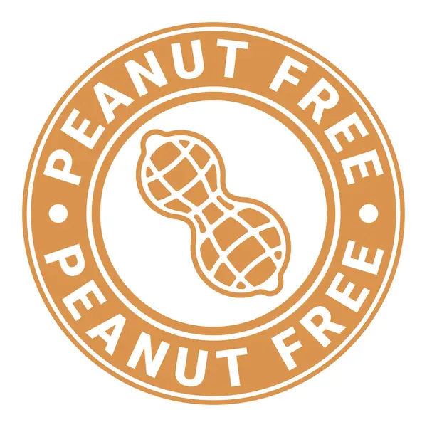 Kahverengi Fıstık Bedava izole edilmiş yuvarlak pul, etiket, imza vektör illüstrasyonu