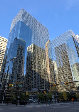 Chicago, Illinois-Haziran, 2018: Manhattan şehir merkezindeki modern gökdelenler, ABD