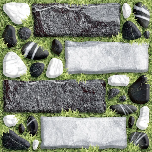 Parking tiles design, Stone and Grass floor
