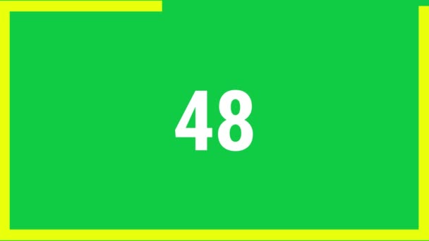 Minute Timer Animation Elapsed Yellow Square Effect Frame Green Screen — Vídeos de Stock