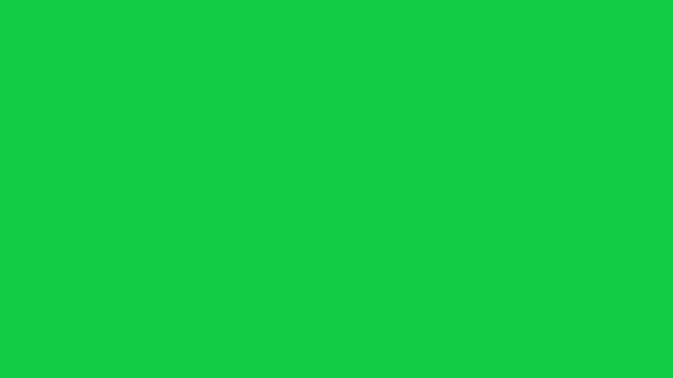 緑の画面背景にテキストエフェクトをバウンスと1分のタイマーアニメーション 30秒 15秒 10秒 5秒に編集できます — ストック動画