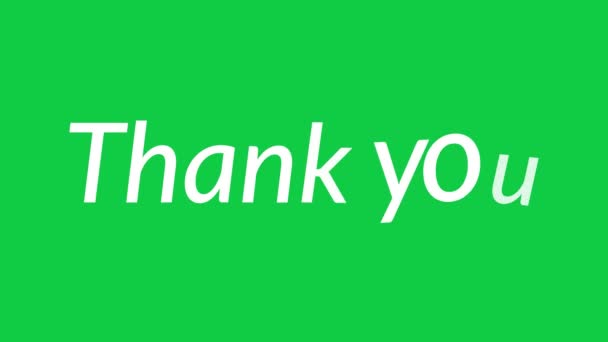 Animated Thank You Three Different Pop Effects Green Screen Background — Stockvideo