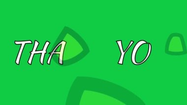 Animated thank you with looping Green Dots effect in three different backgrounds