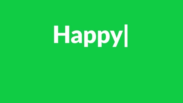 Happy Father Day Animation Typing Text Effect Green Screen Background — Video Stock