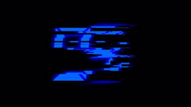 Mavi neon rengi ve alfa kanalında 10 saniye geri sayım hatası animasyonu. Hareket grafik projeleri için ideal.