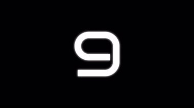 Alfa kanalında 10 saniye geri sayım zamanlayıcısı bozuk animasyon ve beyaz renkli. Herhangi bir hareketli grafik tasarıma uygun.