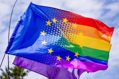 Esch-Sur-Alzette, Lüksemburg - 8 Temmuz 2023 - Lüksemburg Gururu. Eşitlik Marşı.