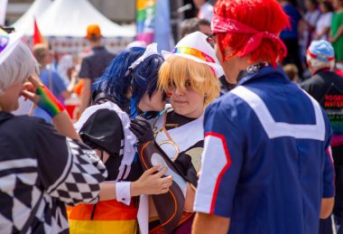 Esch-Sur-Alzette, Lüksemburg - 8 Temmuz 2023 - Lüksemburg Gururu. Eşitlik Marşı.