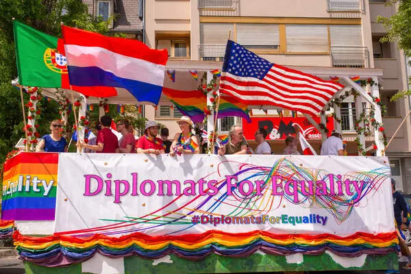 Stock image Esch-Sur-Alzette, Luxembourg - July 08, 2023 - Luxembourg Pride. Equality March.