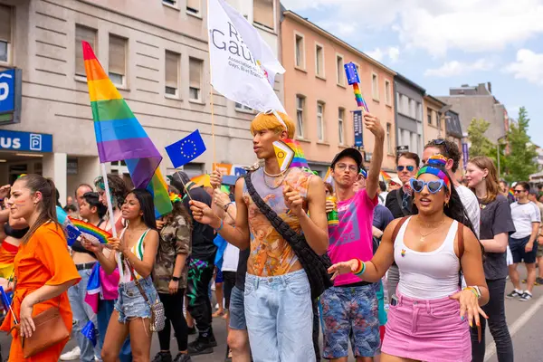 Stock image Esch-Sur-Alzette, Luxembourg - July 08, 2023 - Luxembourg Pride. Equality March.