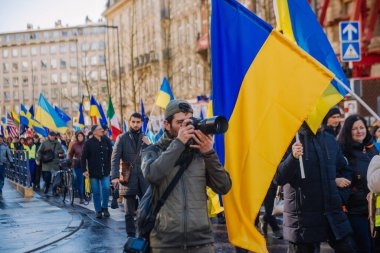 Lüksemburg, Lüksemburg - 24 Şubat 2024 - Dayanışma Marşı