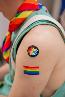 Esch-Sur-Alzette, Lüksemburg - 13 Temmuz 2024 - Lüksemburg Gururu. Eşitlik Marşı.