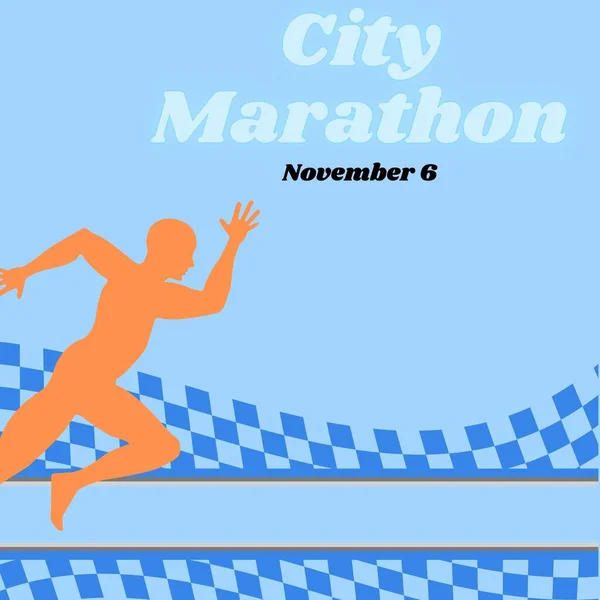 City Marathon Listopada Running — Zdjęcie stockowe