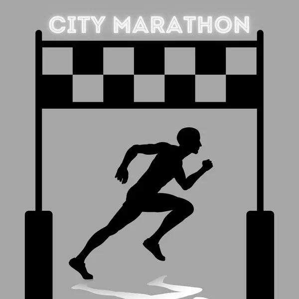 City Marathon New York Maraton Biegaczy — Zdjęcie stockowe