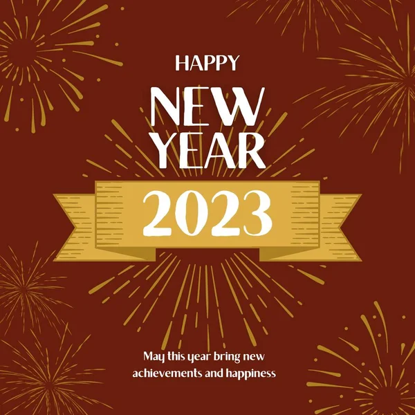 Frohes Neues Jahr 2023 — Stockfoto