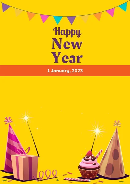 Gelukkig Nieuwjaar Januari — Stockfoto