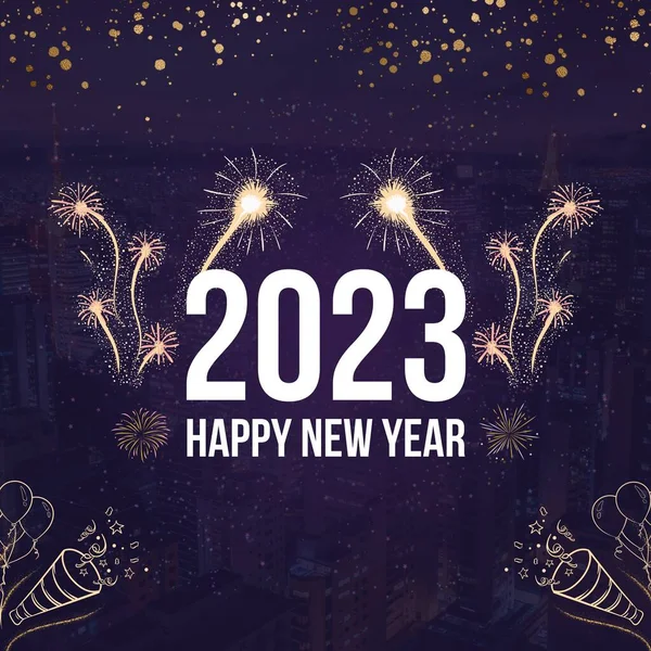 Szczęśliwego Nowego Roku 2023 — Zdjęcie stockowe