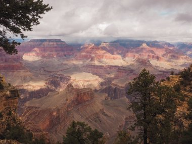 Grand Canyon Ulusal Parkı güney kenarı. yüksek kaliteli fotoğraf