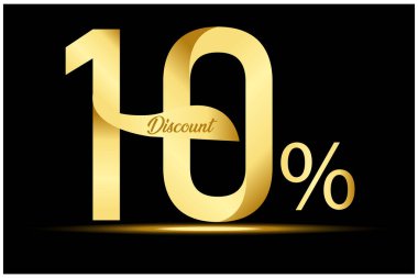 Altın% 10 indirimli indirimli bayrak