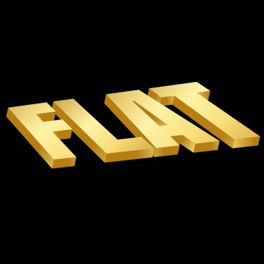 Altın Vektör 3B FLAT Metin Tasarımı Satış afişi