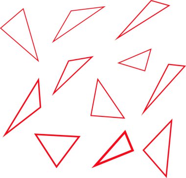 Farklı şekillerde yaratıcı üçgen tasarım elementleri