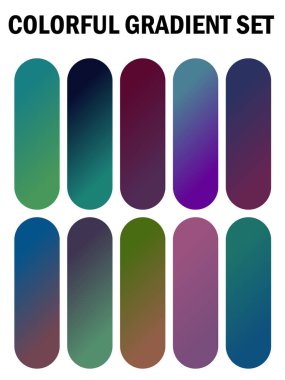 Different colors Gradient set clipart