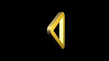 3d altın çalma düğmesi canlandırması