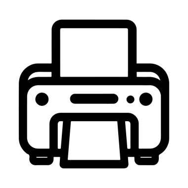 Ofis araçları için yazıcı simgesi iş konsolu yazdırma servisi uygulamaları ve belge işleme sistemleri dijital UI ve üretkenlik platformlarında yazdırma eylemleri için mükemmeldir