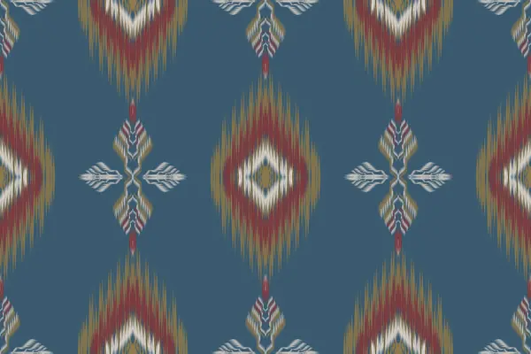 Kusursuz desenler, etnik oryantal iKat deseni. Arka plan için geleneksel tasarım. Duvar kağıdı, batik kabile kumaşı, tekstil vektör çizimi. 