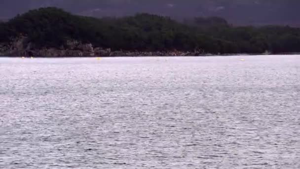 Montanhas Mar Noruega Vista Panorâmica Imagens Alta Qualidade Bela Paisagem — Vídeo de Stock