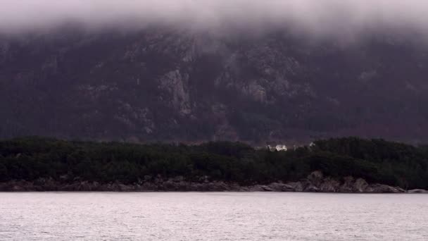 Mountains Sea Norway Panoramic View High Quality Footage Beautiful Landscape — Video